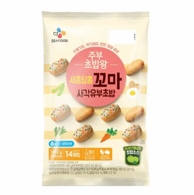 [CJ] 주부초밥왕 새콤달콤 꼬마 유부초밥, 149.2g, 3개