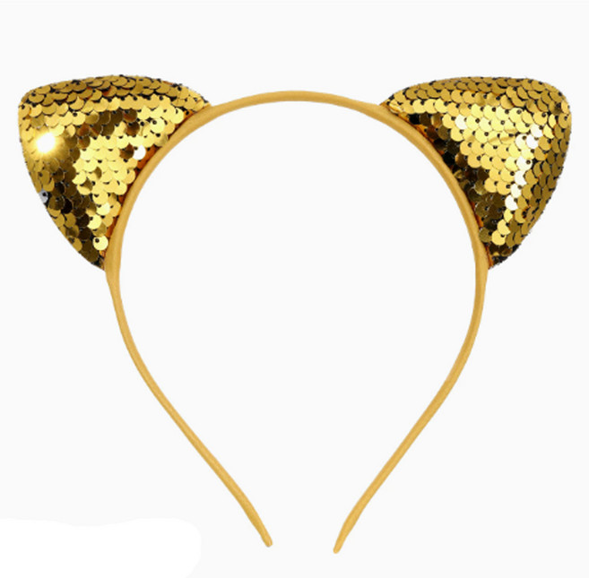 스팡클 고양이머리띠, 1개, 골드