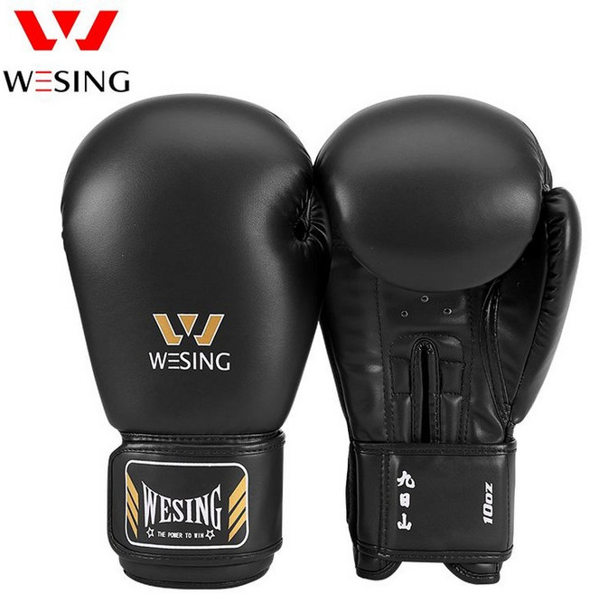 복싱글러브 프로 성인남녀용 10온스 격투용 트레이닝 멀티 위빙 통기성 샌드백 권투 MMA, 8온스, 검은 색