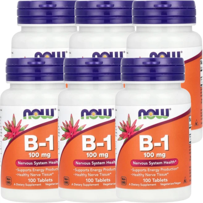 나우푸드 B-1 100mg 100정 6통, 6개 - 쿠팡