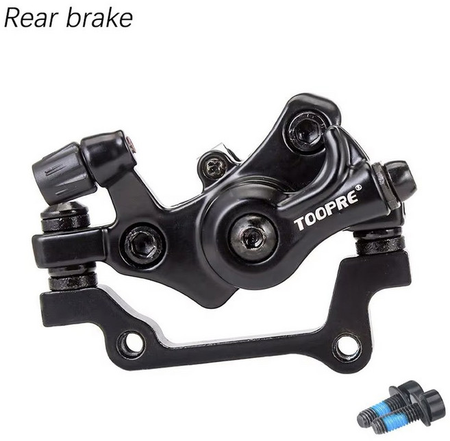 TOOPRE 산악 자전거 디스크 브레이크 전면 F160/R140 후면 F180/R160 알루미늄 합금 전기 자전거 디스크 브레이크 세트 160mm 디스크 부품, Black Rear brake, 1개