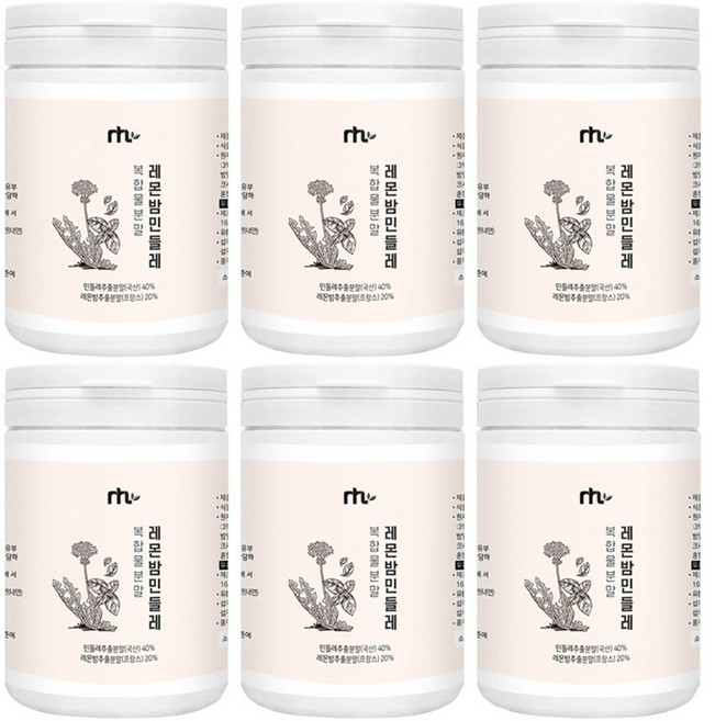 레몬밤 민들레 복합 추출물 분말 가루 파우더, 레몬밤민들레추출물 90g, 90g, 6개