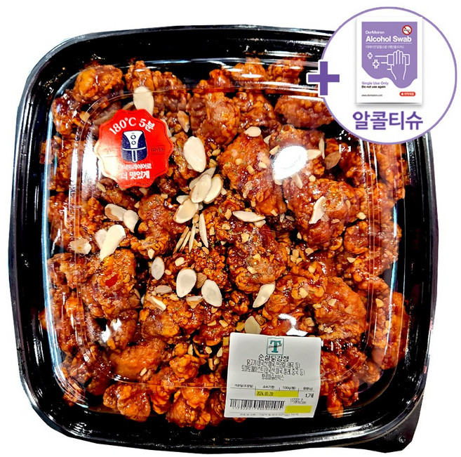 트레이더스 순살 닭강정 아이스박스포장 + 더메이런알콜솜, 1개