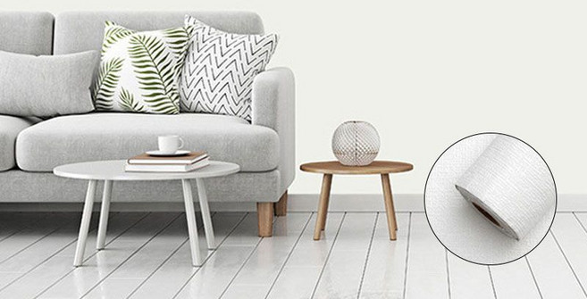 쿠셔니 실크벽지 40M, 1개, 크림화이트