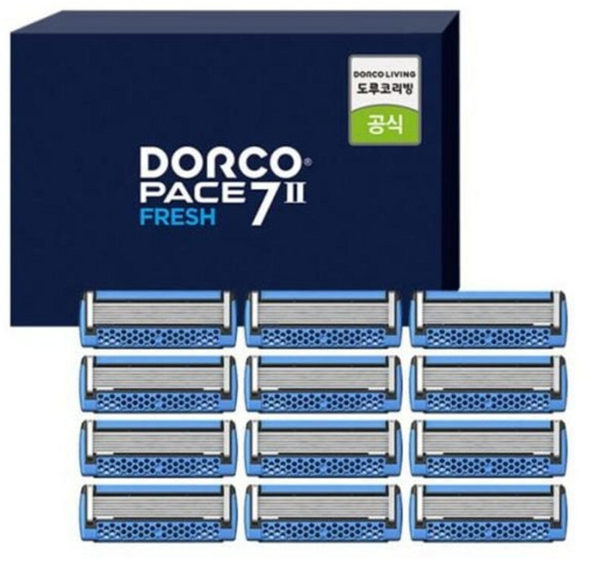 Dorco 페이스7 프레쉬 면도날 기획세트 (날 총 12입) 7중날, 1