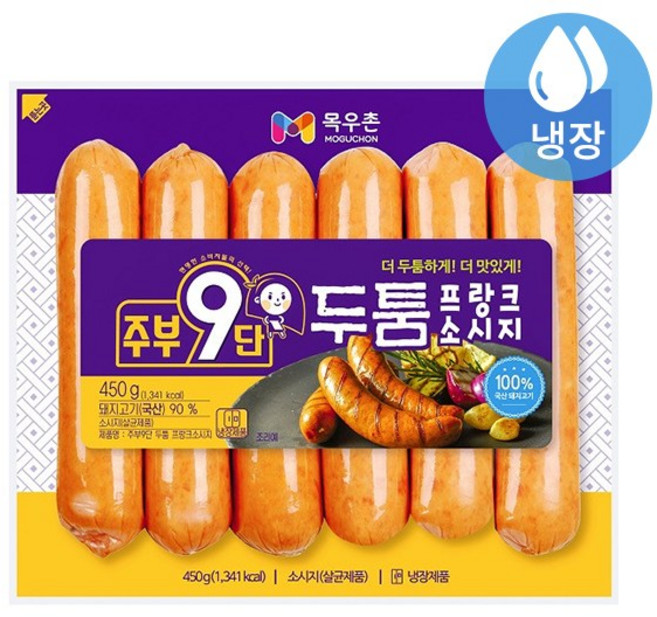 목우촌 주부9단 두툼 프랑크 소시지, 1개, 450g