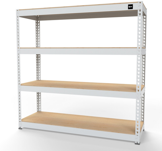 울트라랙 4단 아이보리 일체형 철제선반 경량랙 무볼트 조립식 앵글 선반 진열 베란다 펜트리 선반장 랙 수납 다용도, 600  300  1200