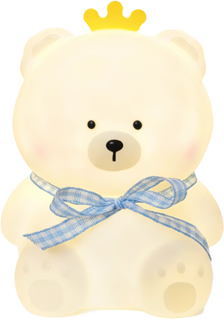 로앤제이 귀여운 동물 캐릭터 LED 무드등 수면등 취침등 조명, 왕관 곰, 왕관 곰