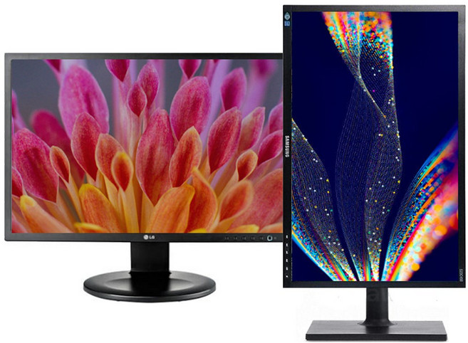 삼성 LG 피벗 높낮이 24인치 세로 모니터 FHD LED 컴퓨터모니터 사무용 업무용 병원용 중고, 61cm, 삼성LG24인치
