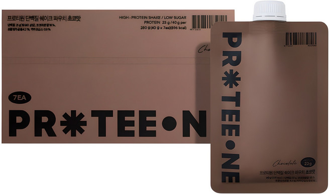 proteeone 蛋白質奶昔隨身包 巧克力口味, 40g, 7包