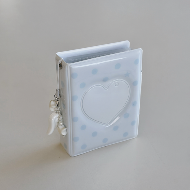 유리시 1단 콜렉트북 미니 포토카드 앨범, 핑크 도트