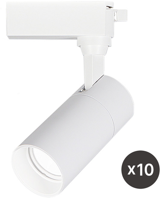 라인라이팅 LED 샤인 원통 COB 스포트 레일조명 화이트 30W, 10개, 주광(흰빛)