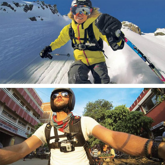 핸드폰 바디스트랩 체스트 마운트 액션캠 하네스 고프로 호환, 1세트