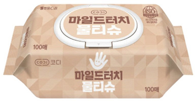 코디 마일드터치 물티슈 (캡형/100매), 100매, 1개