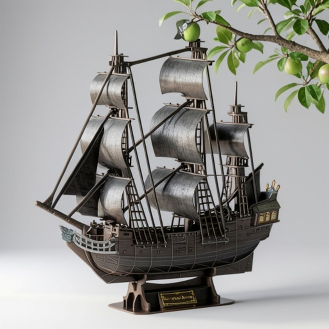 HM 해적선 앤여왕의복수 180피스 건축모형만들기 조카선물, 혼합색상, 1개