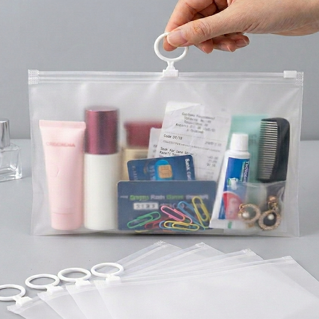 블레스유 고리 슬라이더 지퍼백 반투명 포장지 간식 선물 양말 파우치, 1개, 30매