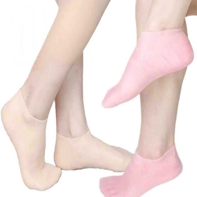 1+1 실리콘 양말 각질 발보습, 2개, 2개입