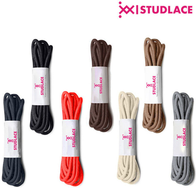 스터드레이스 캐주얼 신발끈 라운드형 컬러 왁싱 구두끈