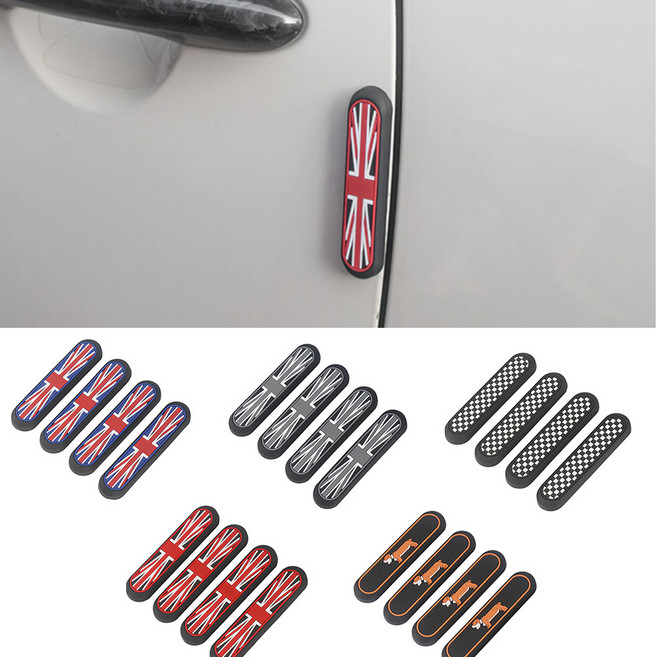 [도우팩토리]미니쿠퍼 도어가드 5가지 디자인 4개 1set, 유니언잭, 1개