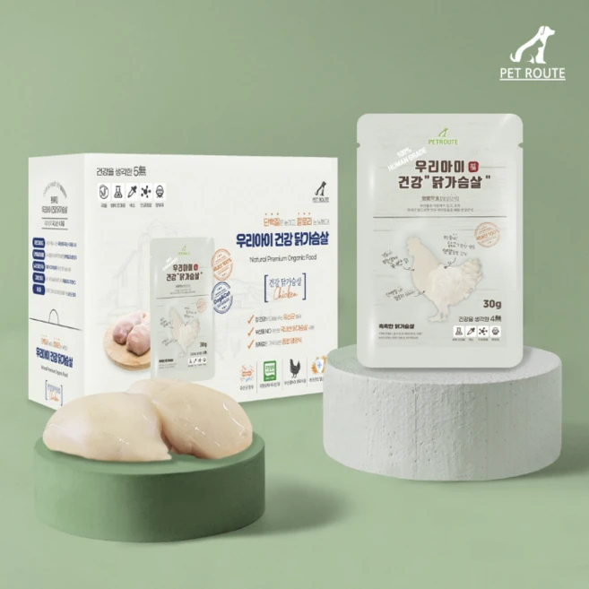 펫루트 반려동물 우리아이 건강 촉촉한 통 반려동물 간식 20p, 닭가슴살, 30g, 20개 - 쿠팡