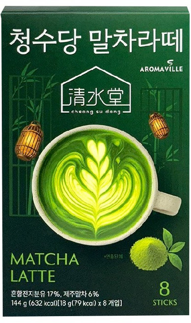 청수당 말차 라떼, 18g, 1개, 8개입