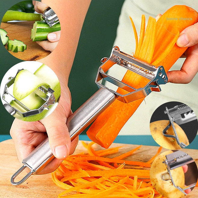 본느셩스 스텐 만능 채칼 야채 슬라이서, 올 스텐, 1개