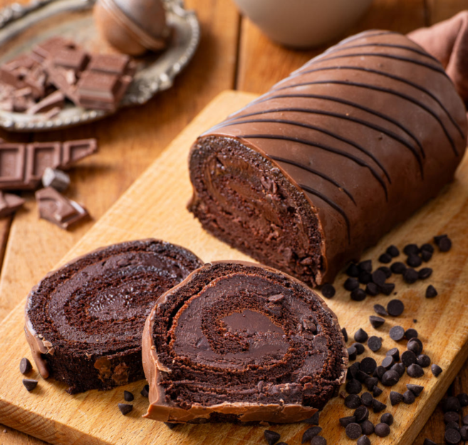 [여수언니]봄날엔 초코퐁당 초코초코 롤케이크(400g), 1개, 400g