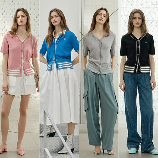 25SS 최신상 GGPX 스트라이프 엣지 가디건 3종 GX252F0301SW