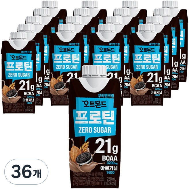 오트몬드 프로틴 쿠키앤크림, 250ml, 36개