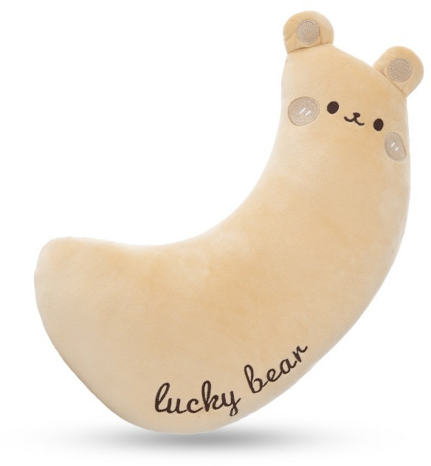 클로버 테크 안전띠 어깨보호 곰 인형 쿠션, 1개, 베이지