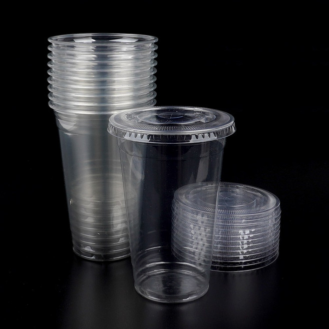 이라이프 일회용 테이크 아웃 투명컵 뚜껑포함, 520ml, 1개