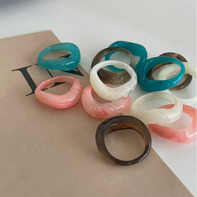 아르바니 호마이 마블 반지 호마이카링 투라인 가락지 악세사리 엄지 반지 가드 검지 링 원석 오픈 우정