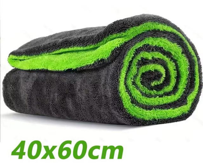 세차수건 특대형 드라잉 1400GSM 헤비 듀티 자동차 건조 타월 60x120cm 대형 양면 클리닝 천 초흡수성 초부드러운 스크래치 프리, 2)40x60cm, 1개