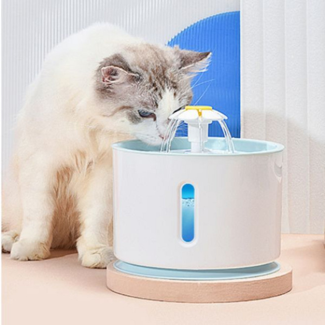 제이베니-431 애완동물 급수기 고양이 스마트 스테인리스 정수기 2.4L 자동순환, 9. 레이크 블루 스테인리스