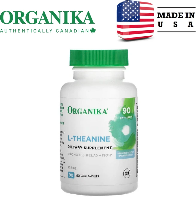 Organika l-테아닌 225mg 베지 캡슐 90정, 1개 - 쿠팡