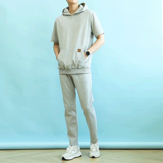 블루포스 티벤트 반팔 후드티 트레이닝 세트 츄리닝 남자 운동복 빅사이즈 남성 트레이닝복