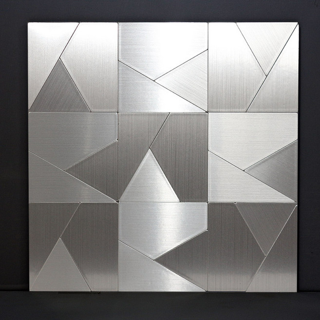 (무료배송) 현대 접착식 메탈타일(10장/1박스) 스텐타일 알루미늄타일 주방데코타일 주방리폼타일 (15시 이전 주문건 당일출고), 10개, 모자이크타일(HMT99303)