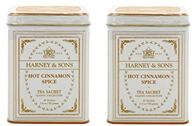 Harney & Sons 클래식 핫 시나몬 스파이스 티 20티 포 1.4oz2팩, 20개입