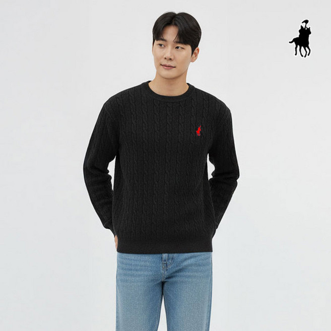 [빅히트 패션] 남성 케이블 꽈배기 니트 루즈핏 5color