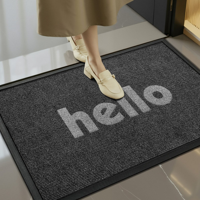 DEXI 1개 바닥 출입구 발판 매트 웰컴 현관 미끄럼방지 업소용 발매트 도어매트 45*75cm, Gray