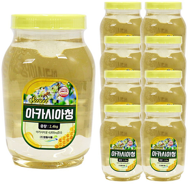 푸드올마켓_ 청림 sweet 아카시아청 2.4kg x 8개 한박스