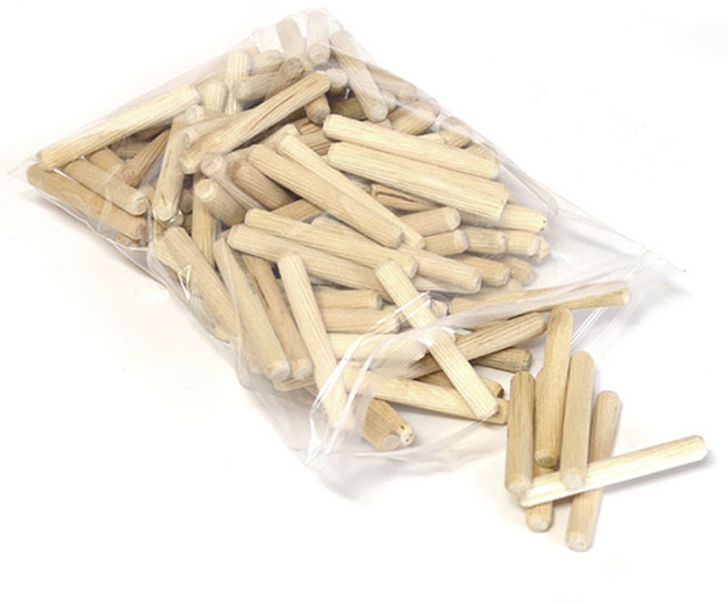 아이베란다 목다보 목심 나무못 목공 가구 선반다보, 8x50mm, 200개, 베이지,미색