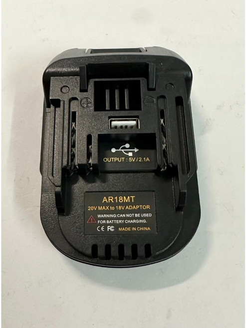 AR18MT 20V 轉 18V 轉接器 適用於 AEG 18V 鋰電池轉 Makita 電動工具 輸出 5V/2.1A, 1個, AR18MT里奇18V電池轉牧田工具