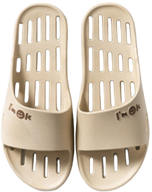 Bodycowe 문에 안걸리는 물빠짐 욕실화, 베이지, 1개