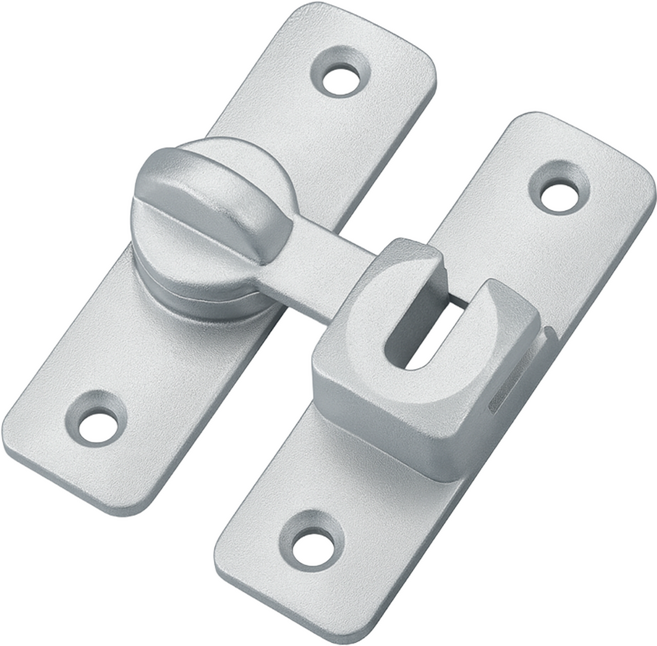 내집클로버 세이프락 무타공 문 이중 잠금장치 걸쇠, 1개, 실버