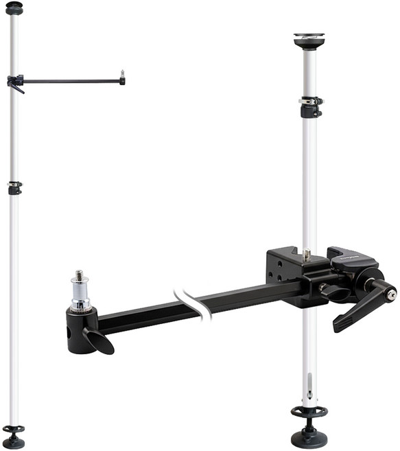 KV-386L 포토그라피 조명 롱 클램프암 오토폴 SET (브이로그 카메라 액션캠 촬영장비 등), 1세트