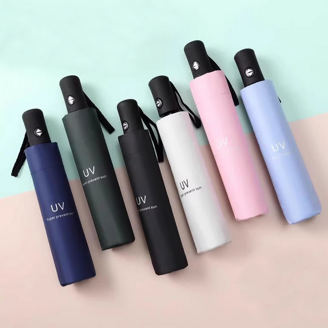 라블라네 UV차단 컴팩트 암막 3단 접이식 자동 양산 우산