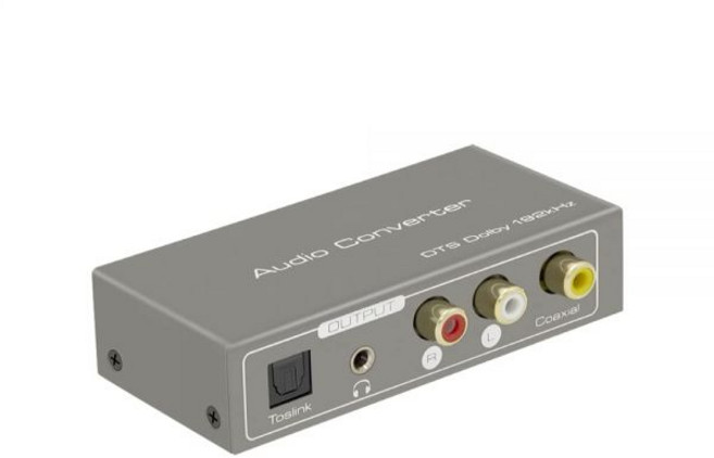 QXUANhdmi arc to RCA 3.5mm aux 오디오 변환기 동축 tslink spdif 광 디지털아날로그 어댑터, 1개