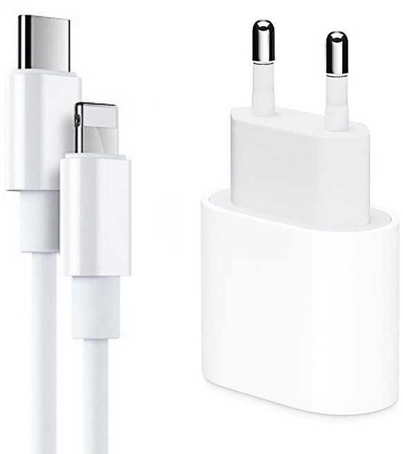 C타입 18W 고속 충전기 어댑터 충전 애플 아이폰 14 13 호환 C to 라이트닝 케이블 에어팟 프로 2 충전기 PD PPS, 18W PD 충전기+ C to 라이트닝 2M, 1세트