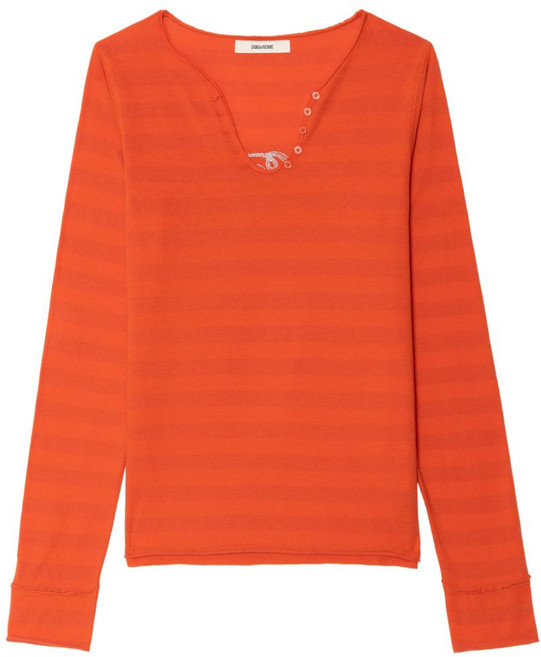 쟈딕앤볼테르 스트라이프 긴소매 탑